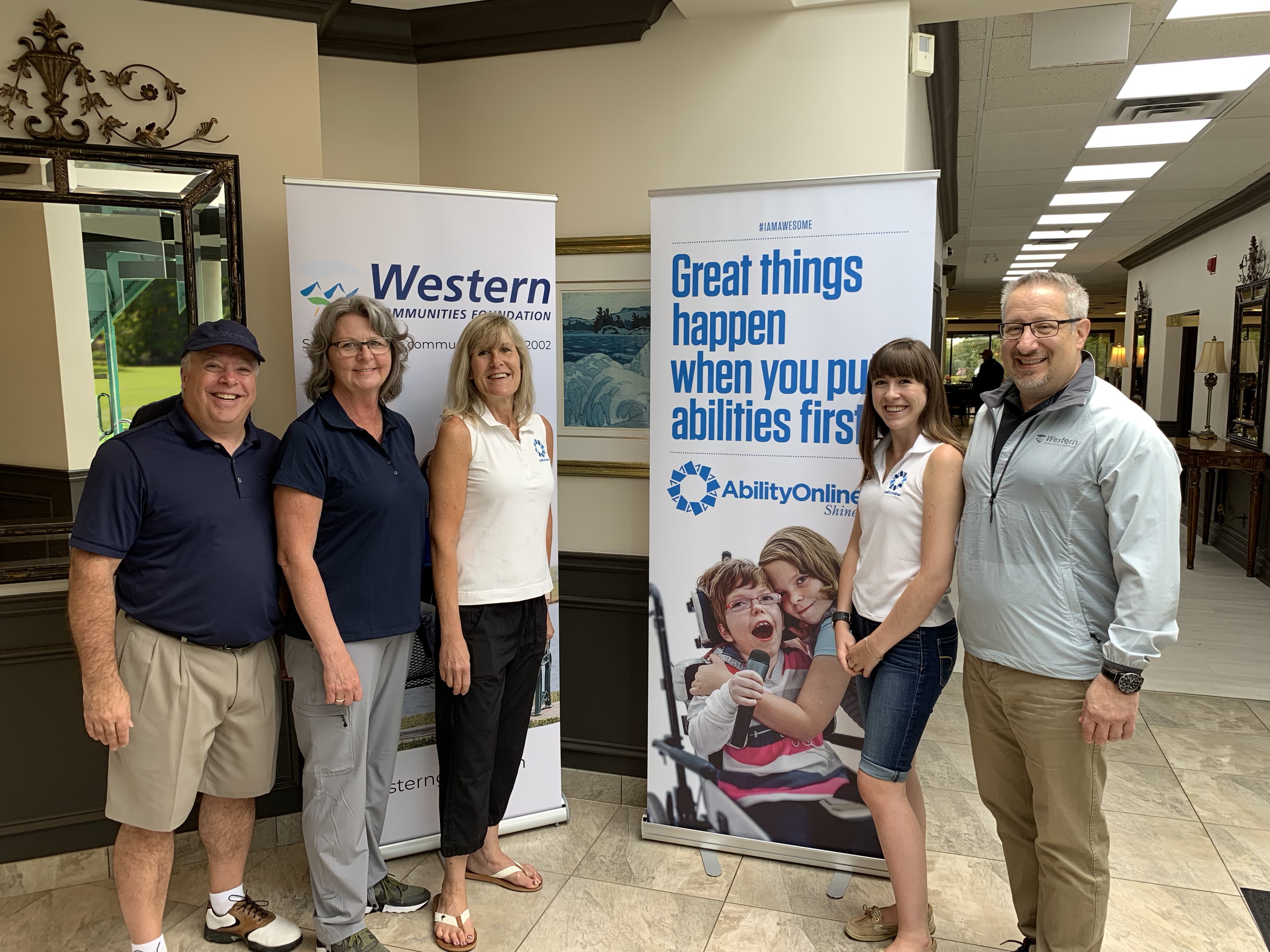 Western Financial Group's team joined staff with Ability Online at the 22nd Axion Charity Challenge golf tournment