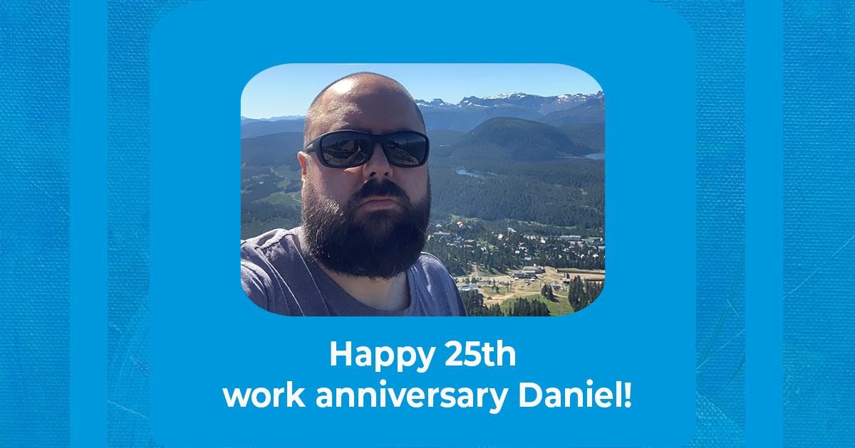 Happy 25th work anniversary Daniel McCliggott