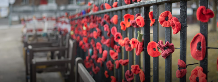 Remembrance Day poppy with Western Financial Group message honouring Canadian veterans and their courage, sacrifice, and service.
