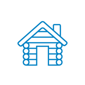 Log cabin icon