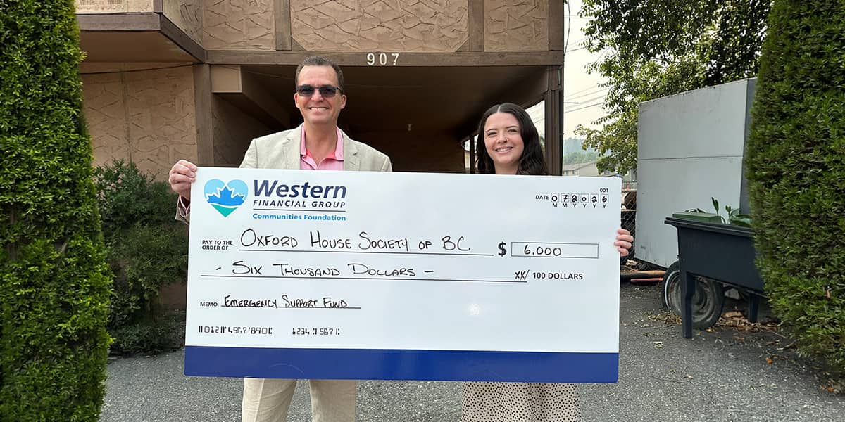 Oxford House Society of BC Receives $6,000 Emergency Grant